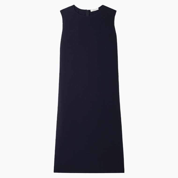 women business casual guide the row mirna crepe midi dress - Luxe Digital